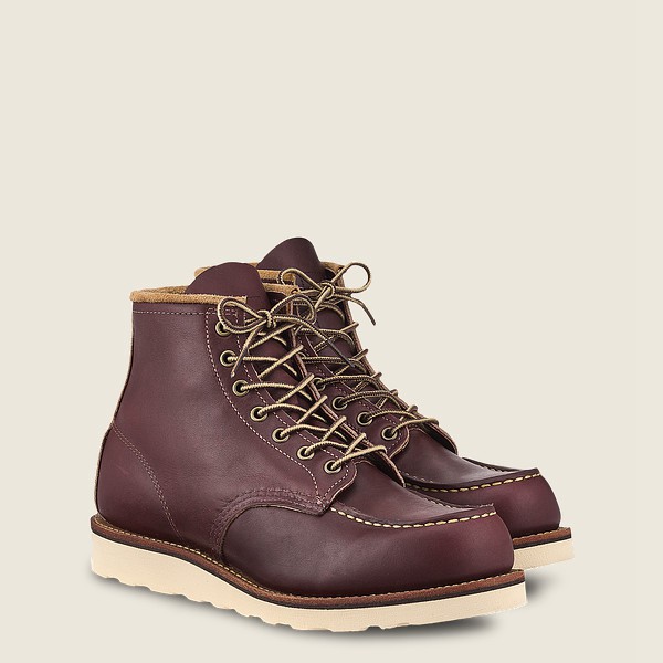 Red Wing Heritage Bot Erkek - Classic Moc - 6-Inch Mesa Deri - Bordo - 26JGRBNUC